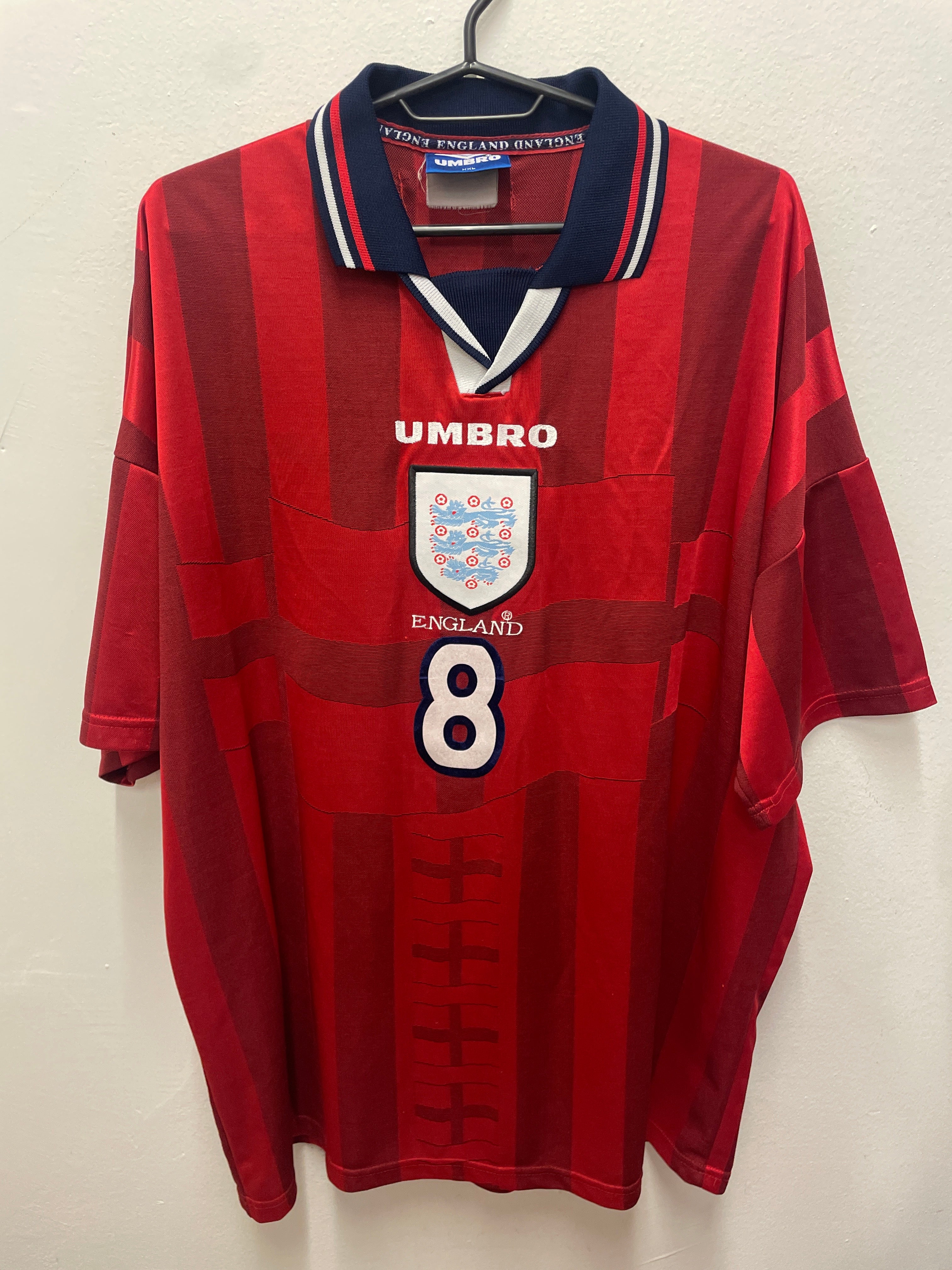 England Away 1998 Gascoigne 8