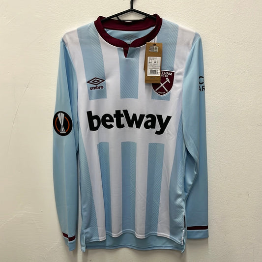 West Ham Away 21/22 LS Bowen 20 Euro print/patches